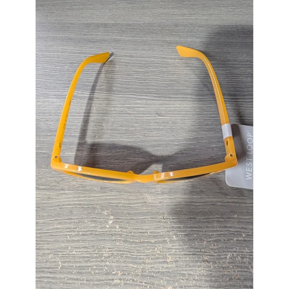 West Loop Women Yellow Oval Sunglasses 90s Retro Style UVA UVB Protection NEW